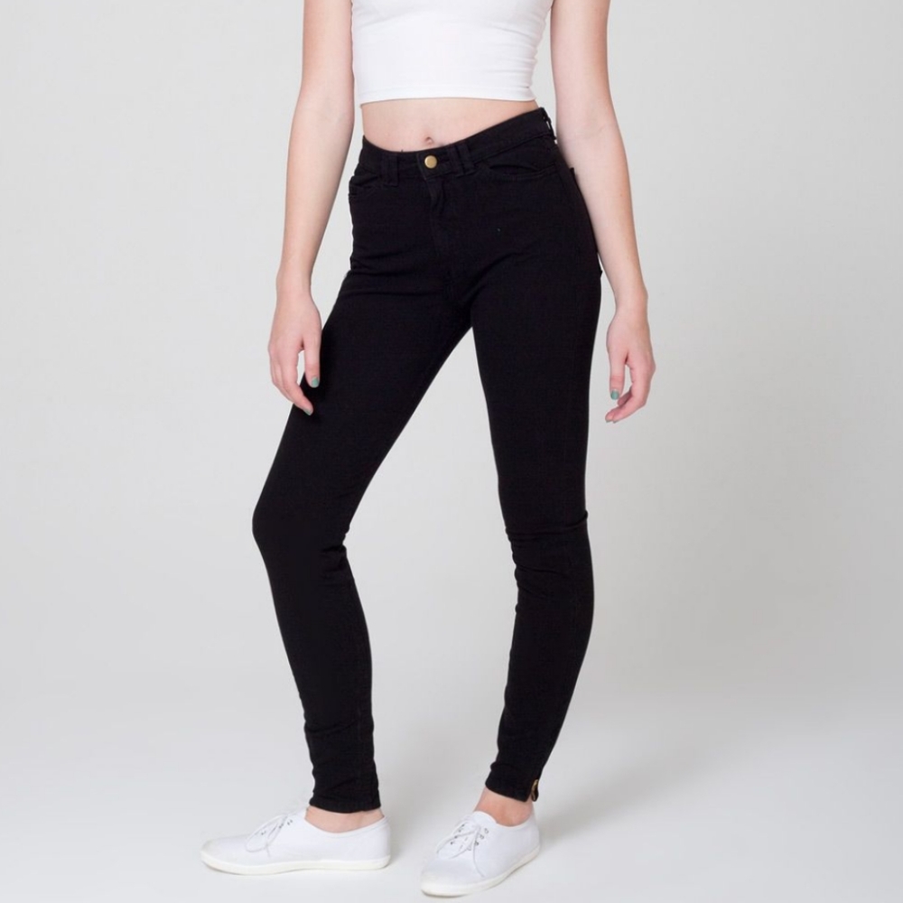 American Apparel: High-Waist Side Zipper Pants
